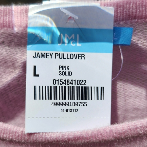 J. McLaughlin Jamey 100%Cashmere Light Pink Sweater- Womens Size Large - Picture 5 of 9